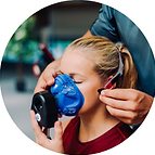 Spirometrie-Messung mit Atemmaske